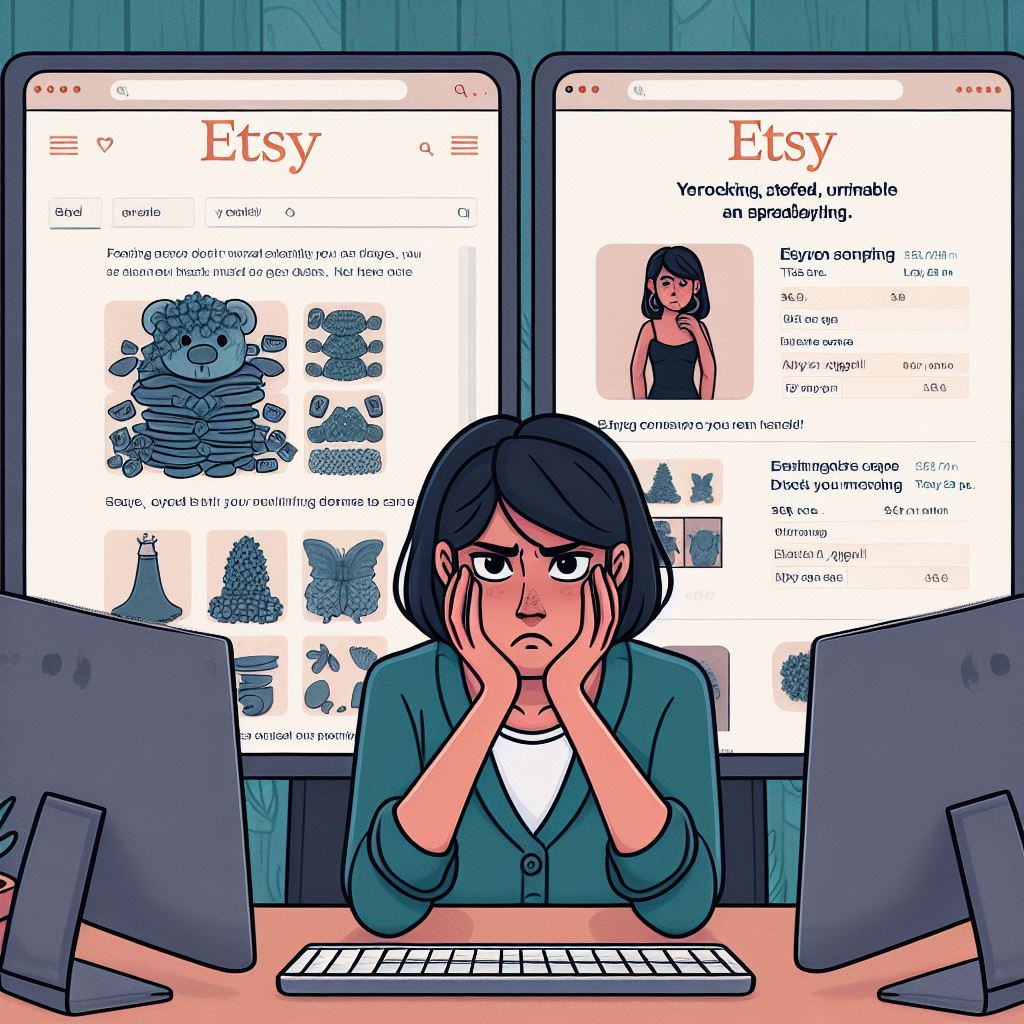 An example showcasing the difference between a poorly optimized title and a well-optimized title, highlighting the importance of readability and relevance for both Etsy and Google SEO.