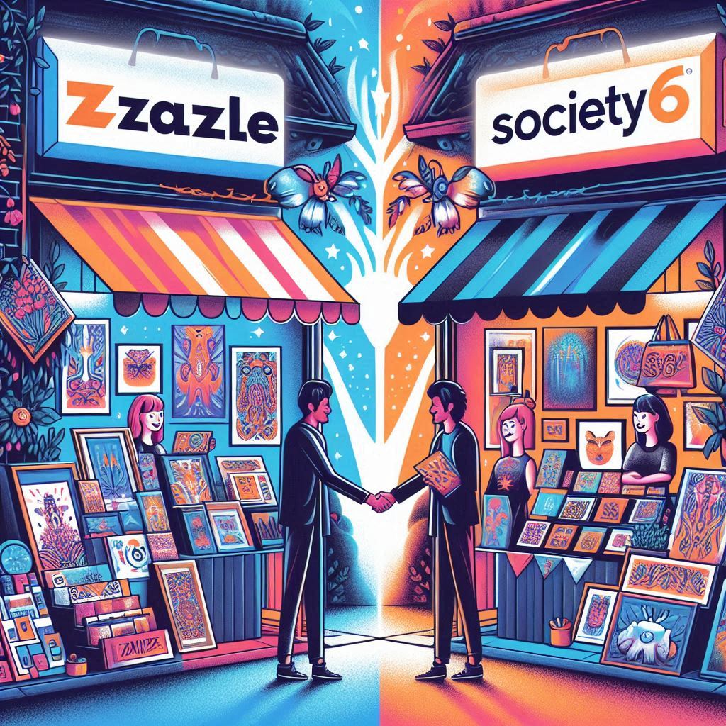 Zazzle vs Society6: Where to Sell and Buy Art Prints and Merch