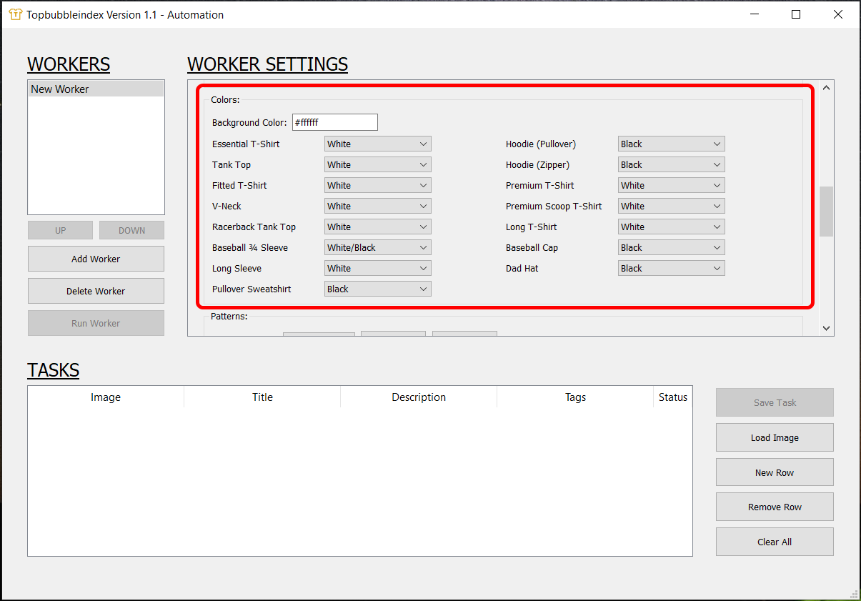 Topbubbleindex color option