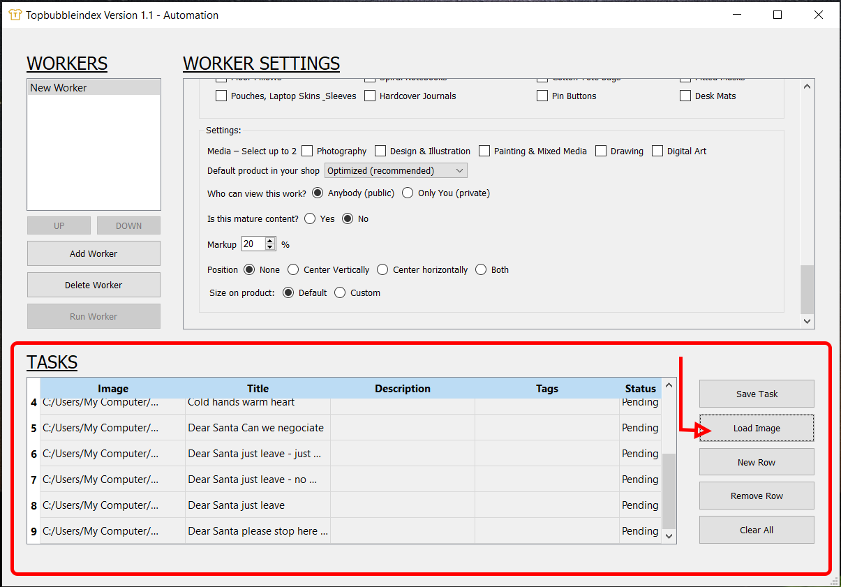 Topbubbleindex load task