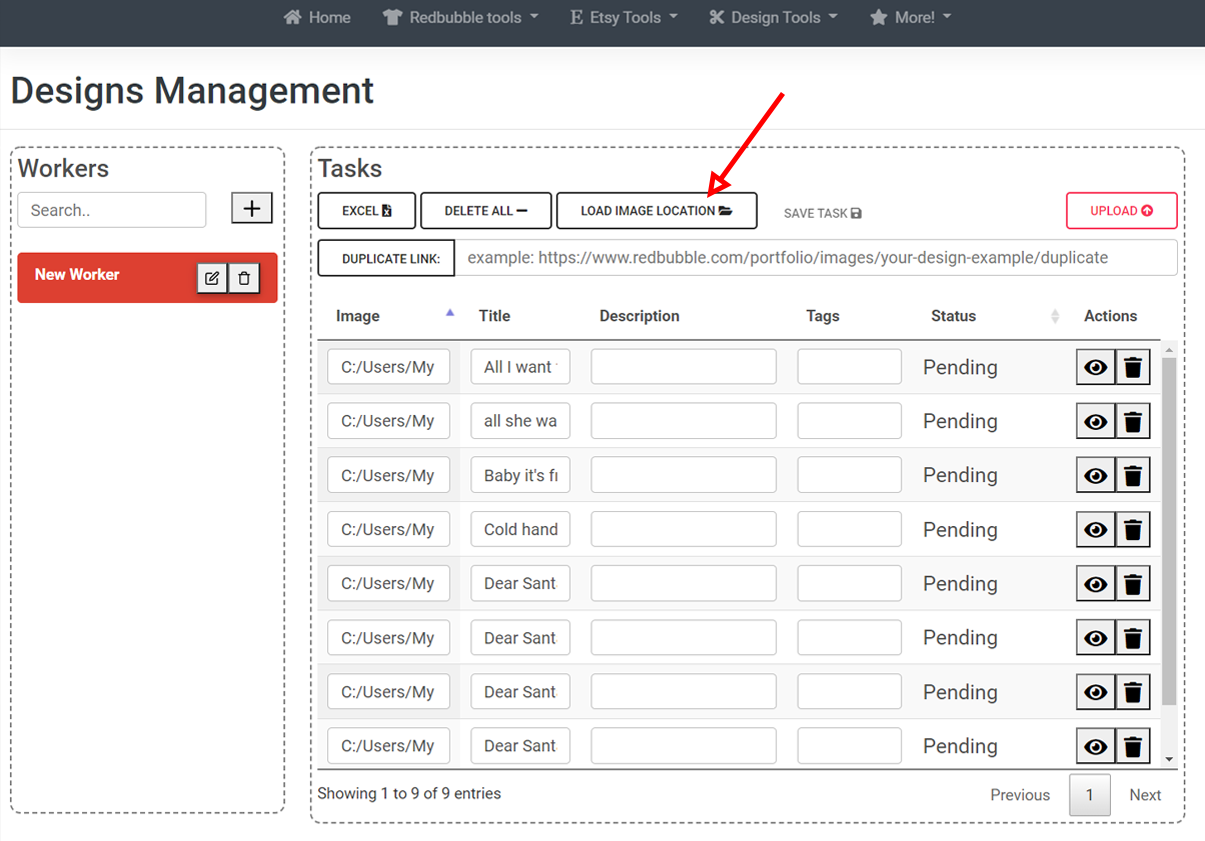 Topbubbleindex load task redbuble