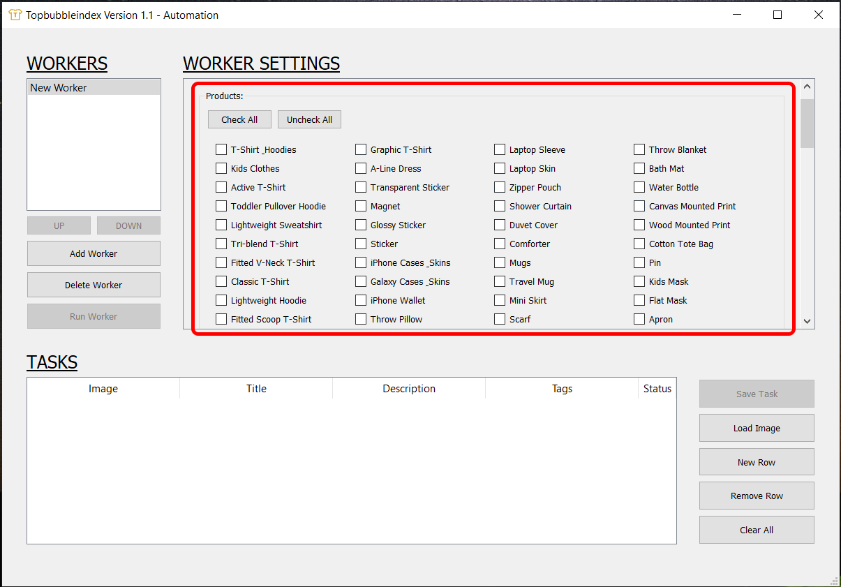 Topbubbleindex product option